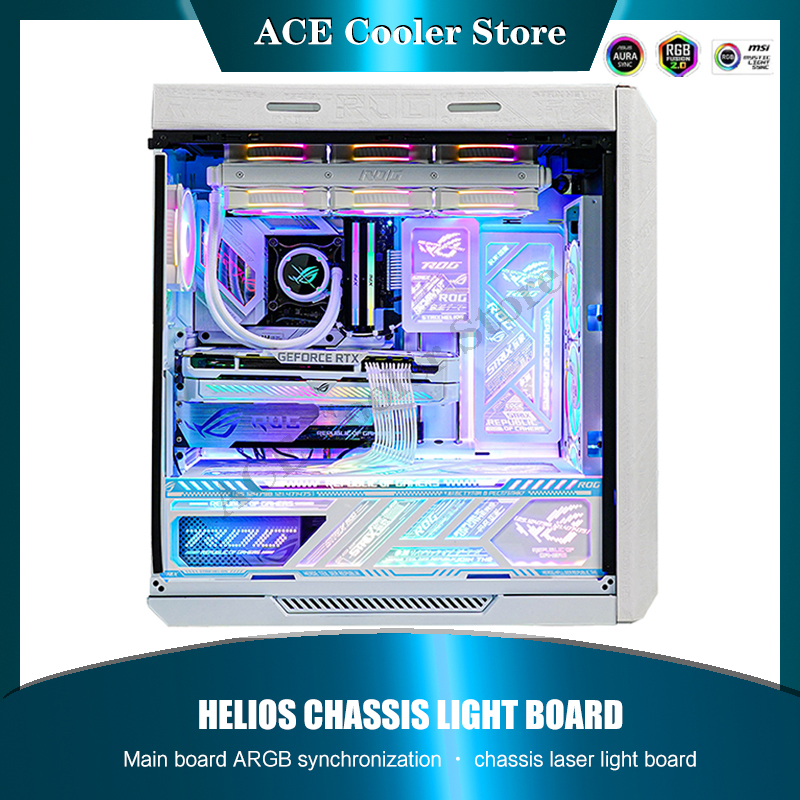 Gaming Accessories Desktop - RGB Mirror PC Case Backplate Panel