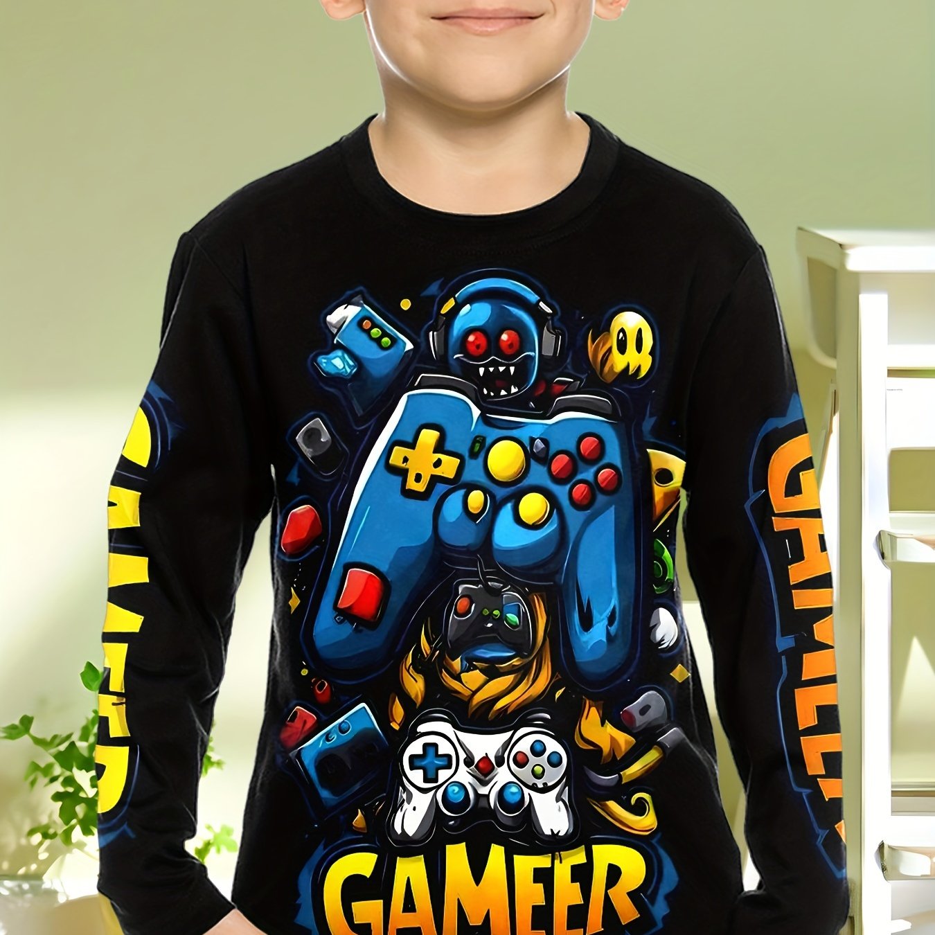 Gaming Accessories For Kids - Odzież dziecięca Chłopcy Tshirt Długi rękaw