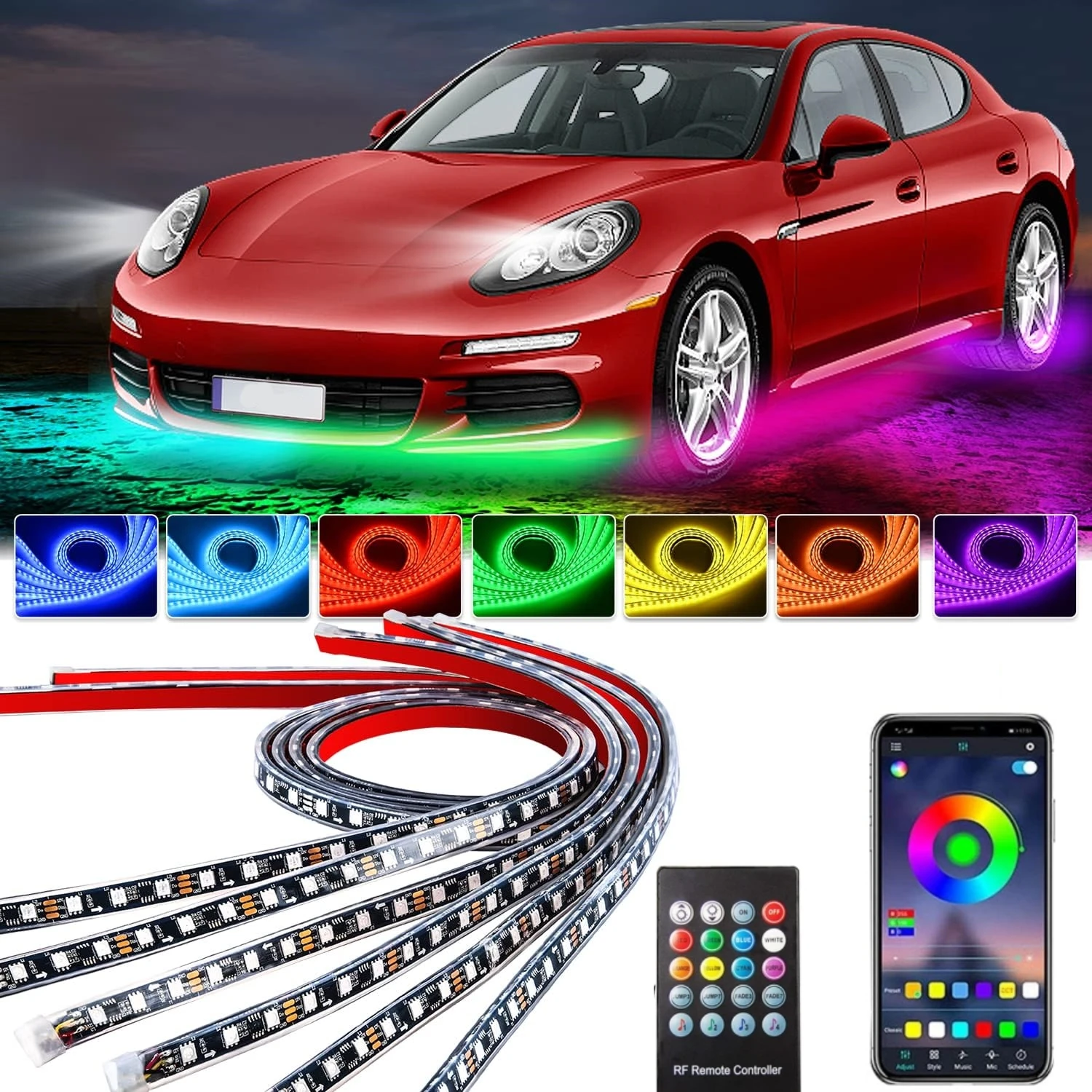 Rgb Hub Sync - Samochodowe podświetlenie neonowe Elastyczna taśma LED