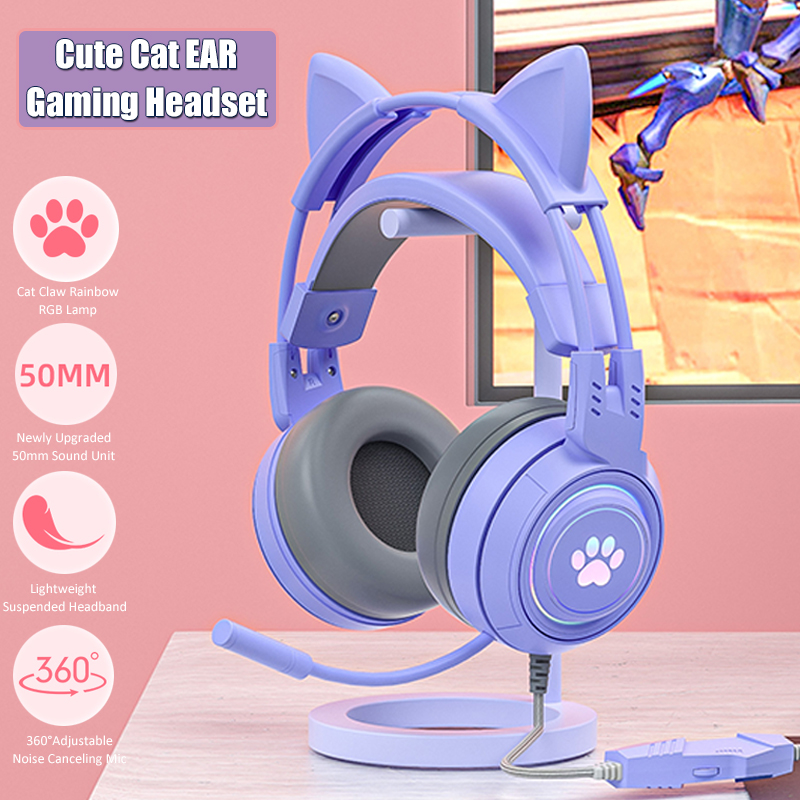Gaming Accessories For Kids - Słuchawki do gier z uchem kota