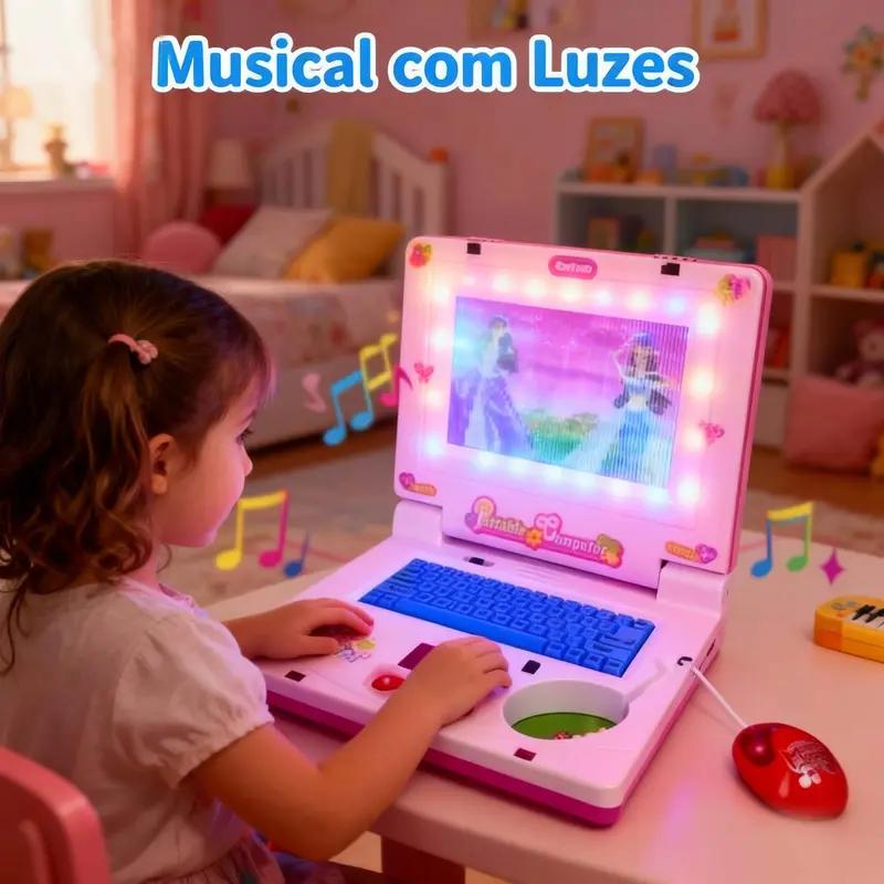 Gaming Accessories For Kids - Mini Laptop Muzyczny Zabawka Przenośny Zintegrowany