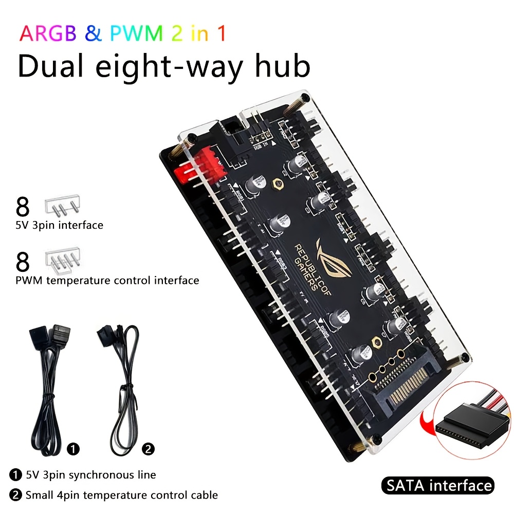 Podwójny 8-portowy hub wentyla – Rgb Hub Sync recenzja i cena