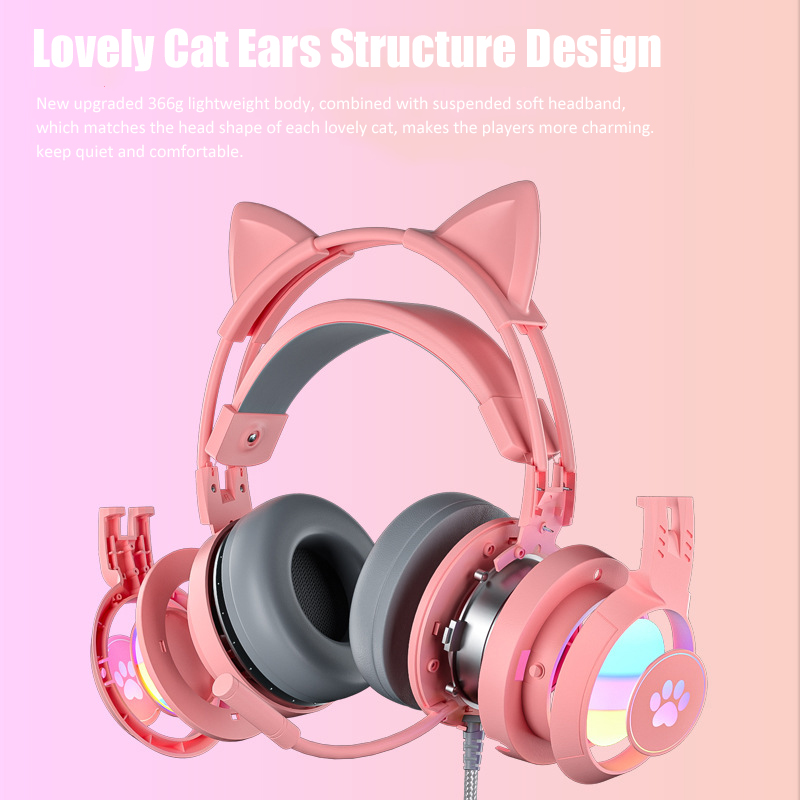 Słuchawki do gier z uchem kota – Gaming Accessories For Kids recenzja i cena